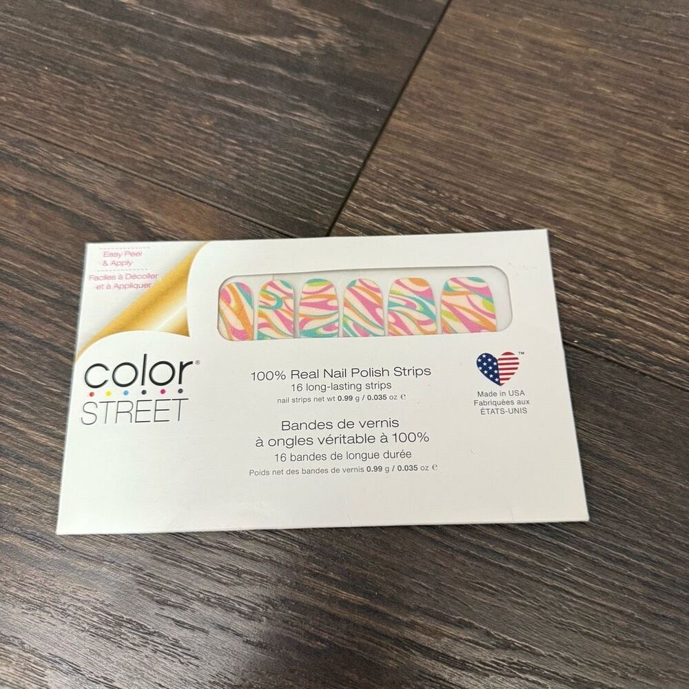 Color Street Multicolored Swirl Nail Polish Strips New Sealed
